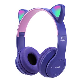 Auscultadores Gaming SZSMART P47M | Bluetooth | 3.5mm | Roxo - 1