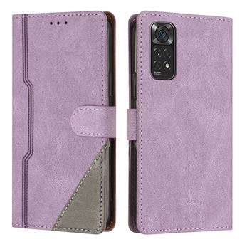 Capa FOXDOCK para Xiaomi Redmi Note 11 4G/11S | Fecho Magnético | Pele TPU Macia | 3 Compartimentos para Cartões | Função de Suporte | Roxo - 1