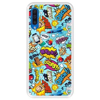 Capa Tpu Hapdey para Samsung Galaxy A50 2019 | Design Padrão de Bolhas Em Quadrinhos 5 - Transparente
