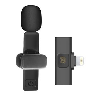 Micro Wireless iPhone Lightning Redução de Ruído Omnidireccional Puluz preto - 1