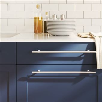 Puxadores para móveis vidaXL | 5 Peças | 320 mm aço inoxidável prateado - 1