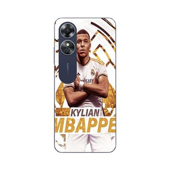 Capa Maniacase para Oppo A17 | Kylian Mbappe Real Madrid papel de parede celebração - 1