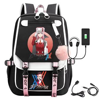 Mochila Escolar DreamWorks | DARLING in the FRANXX | 29 x 16 x 46 cm | Preto 2270 - 1