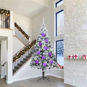 Conjunto de Bolas de Natal vidaXL | 4 Peças | Lilás Plástico - 1