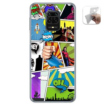 Capa Tumundosmartphone de Gel TPU para Xiaomi Redmi Note 9S / Note 9 Pro Design de desenho em quadrinhos - 1