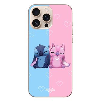 Capa Maniacase para Iphone 16 Pro | Stitch Angel cute blue pink - 1