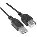 Nilox 1.8m USB 2.0 cabo USB 1,8 m USB A Preto