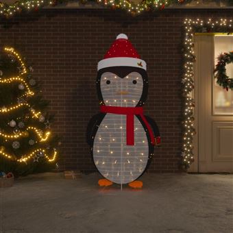 Pinguim de Natal Decorativo com Luzes LED vidaXL | Tecido de Luxo | 180 cm - 1