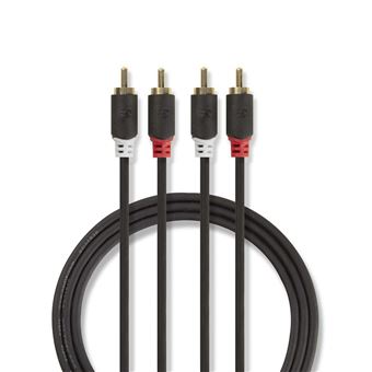 Cabo de Áudio Nedis CABW24200AT10 | Antracite - 1