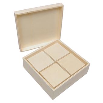 Caixa de Madeira com 4 LG  64391 | 17x1x8,5 cm - 1