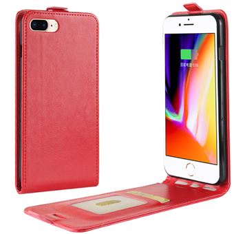 Capa de Couro Flipable WISETONY para Apple iPhone 7 Plus / 8Plus Vermelho - 1