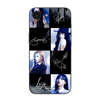 Capa Maniacase para Iphone 16E | Foto de Assinatura Preto-Rosa - 1