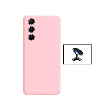 Kit GIFT4ME Suporte Magnético + Capa Proteção Traseira Silicone para Samsung Galaxy A35 5G | Rosa - 1