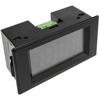 Visor LCD BeMatik de 3 Dígitos com Voltímetro 80-500V para Painel Preto - 1