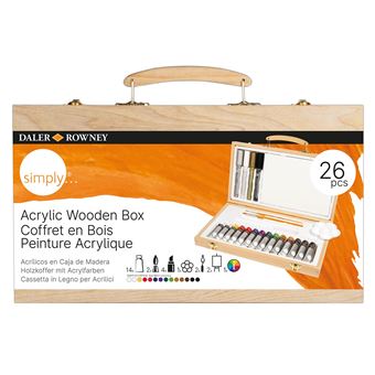 Conjunto Acrílico com Caixa de Madeira Simply Daler Rowney D126500550 - 1