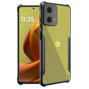 Capa TUMUNDOSMARTPHONE transparente reforçada com borda preta para Motorola Moto G85 5G - 1