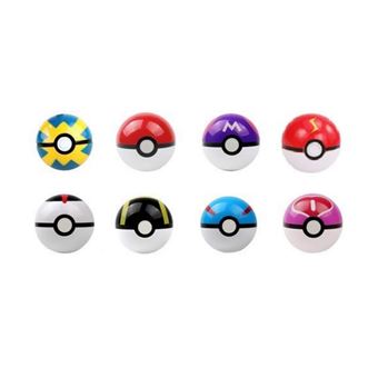 Figuras Brinquedos Infantis DreamWorks | Pokémon | 8 Peças | Aleatória Pokébola 3-4 cm - 1