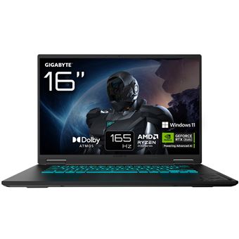 Computador Portátil GIGABYTE GAMING A16 3VHK3DE894SH | 16'' | AMD Ryzen 7 260 | GeForce RTX 5060 | 16 GB | SSD 1TB - 1