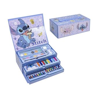 Mala para colorir Cerdá Disney Stitch | com marcadores, aguarelas, caderno, lápis, afia e borracha - 1