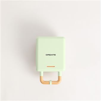 Sanduicheira e Máquina de Waffles com Placas Intercambiáveis Create STONE 2 em 1 COMPACT | Verde pastel - 1