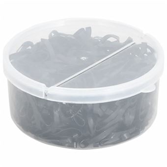 Elásticos para tranças de cavalos vidaXL | 500 Peças | silicone preto - 1