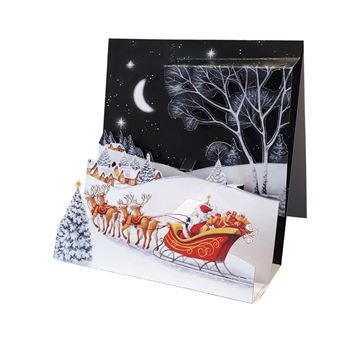 Postal Pictura 3D Pop Up Natal Pai Natal - 1