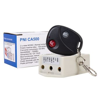 Relé de Controle Remoto PNI CA500 para Controlo de 1 ou 2 Portas de Garagem, Portões, Barreiras - 1