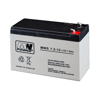 Bateria Ups MW Power MWS 7.2-12 | Cinzento - 1