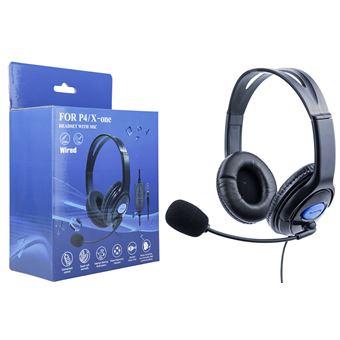 Auscultadores com Microfone M2 TEC 13316 para PS4 | X-Box | Computador - Preto - 1