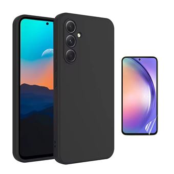 Kit Película Protectora de Hydrogel Frente + Capa Proteção Silicone Gift4Me para Samsung Galaxy A56 | Preto - 1