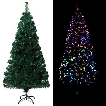 Árvore de Natal Artificial com Suporte vidaXL | 150 cm | Fibra Ótica verde - 1