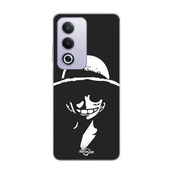 Capa Maniacase para Oppo A80 | Monkey D. Luffy preto e branco - 1