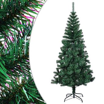 Árvore de Natal Artificial com Pontas Iridescentes vidaXL | 240 cm | PVC Verde - 1