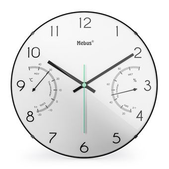Relógio de Parede Mebus 16106 Quarz-Wanduhr | Preto, Branco - 1