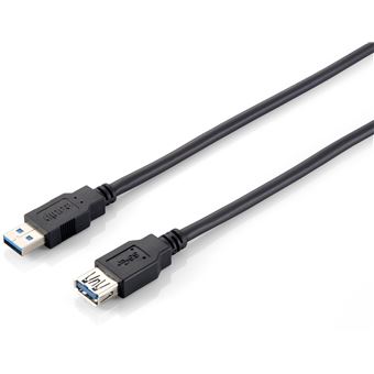 Cabo Usb Equip 128398 Cabo de extensão USB 3.0, A/M para A/F, 2,0 m, 5 Gbps, preto | Preto - 1