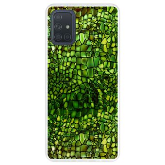 Capa Hapdey para Samsung Galaxy A71 | Silicone Flexível em TPU | Design Pele de crocodilo - Transparente