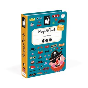 Brinquedo educativo JANOD Boy's Crazy Faces Magneti'Book - 1