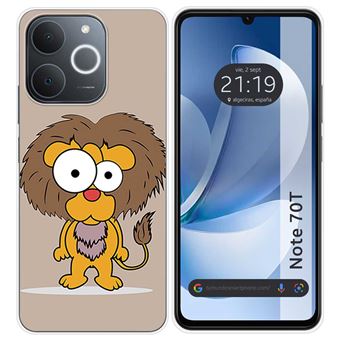 Capa Tumundosmartphone de silicone para Realme Note 70T com desenho de leão - 1