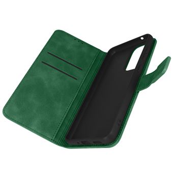 Capa Fólio Forcell Para Galaxy A33 5G Efeito Camurça Suporte Carteira Verde - 1