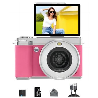 Câmara Digital SZSMART X7 | Ecrã Giratório | 128GB | Preto - 1