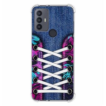 Capa Tumundosmartphone de silicone anti-choque para TCL 30 SE / 30E / 306 4G tênis  design 06 desenhos - 1