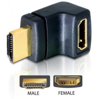 DeLOCK HDMI Stecker > HDMI Buchse 90° oben - 1