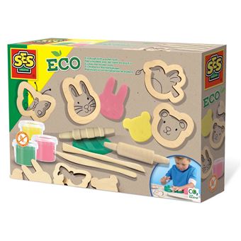 Plasticina com Acessórios de Madeira Eco Ses Dough 24917 - 1