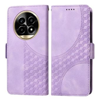 Capa FLOODKING para Realme 12 Pro 5G | Design Acolchoado | Couro PU Premium | Roxo - 1