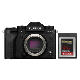 Fujifilm X-T5 Body Black+SanDisk 128GB Extreme Pro CF CFexpress Card Type B - 1