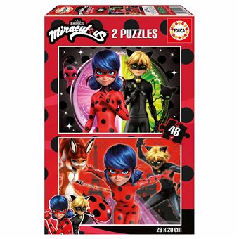Puzzle Educa Miraculous Ladybug | 2X48 Peças - 1