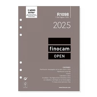 Recarga para Agenda Finocam 711680025 | Cinzento - 1