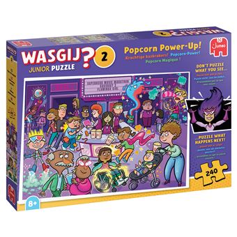 Puzzle Jumbo Wasgij No License Junior 2 - Popcorn Power - Up! (240 pieces) | 240 Peças - 1