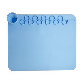 Tapete de pintura de silicone CO-Phénix Lavável e reutilizável para pintura, arte, barro e artesanato -A Azul - 1