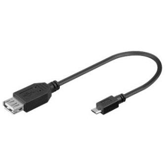 Cabo USB Ewent EW-100311-002-N-P 0.17m USB A Micro-USB A Male connector Female connector Preto - 1